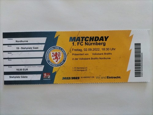 Sammler ticket eintracht - ticket,