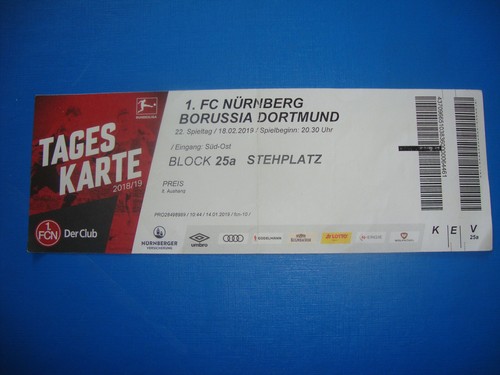 Ticket fc nürnberg - 18/19,