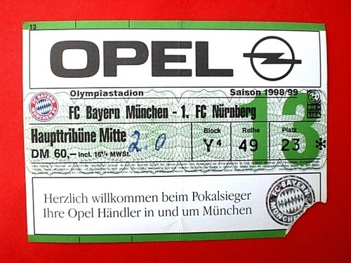 Ticket bundesliga 1998 - ticket, 1998/99