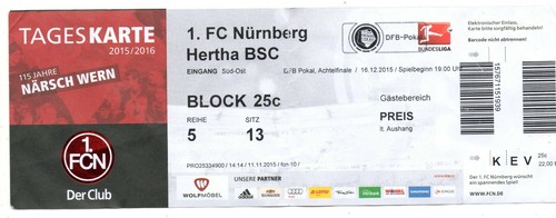 Ticket pokal nürnberg - fc,