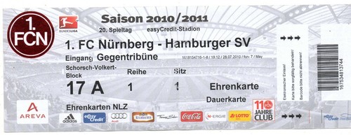 Ticket nürnberg - 1., fc